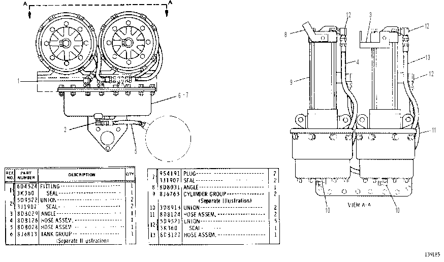 BRAKE LINES AND TANK GROUP 8D8330 CAT