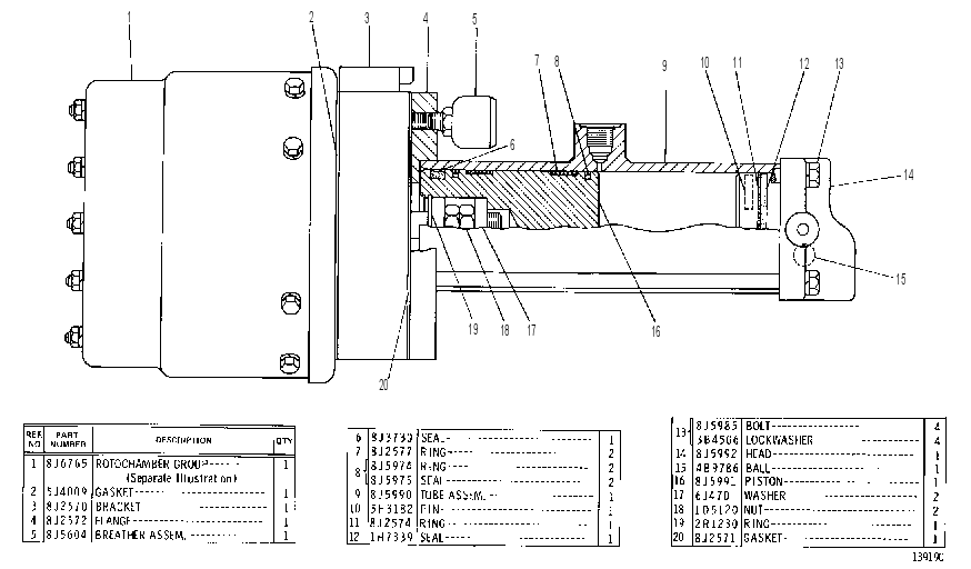 BRAKE CYLINDER GROUP 8J6762 CAT