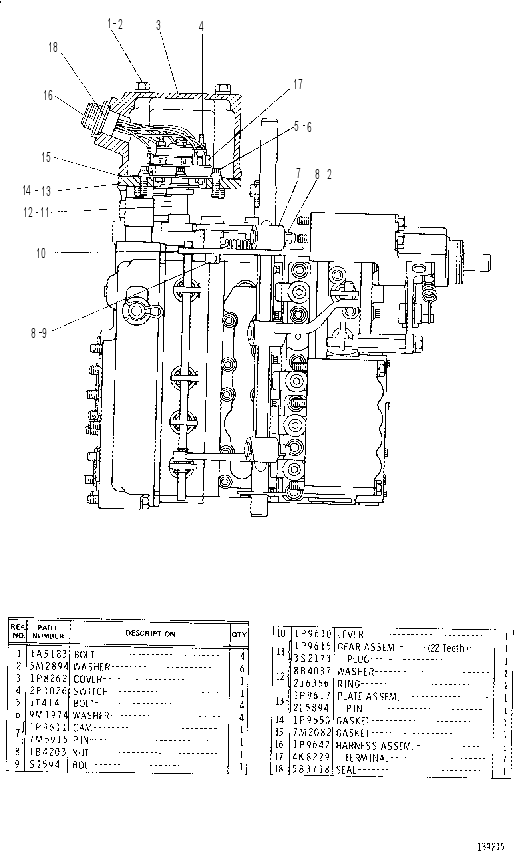 TRANSMISSION HYDRAULIC CONTROL 1P9605 CAT