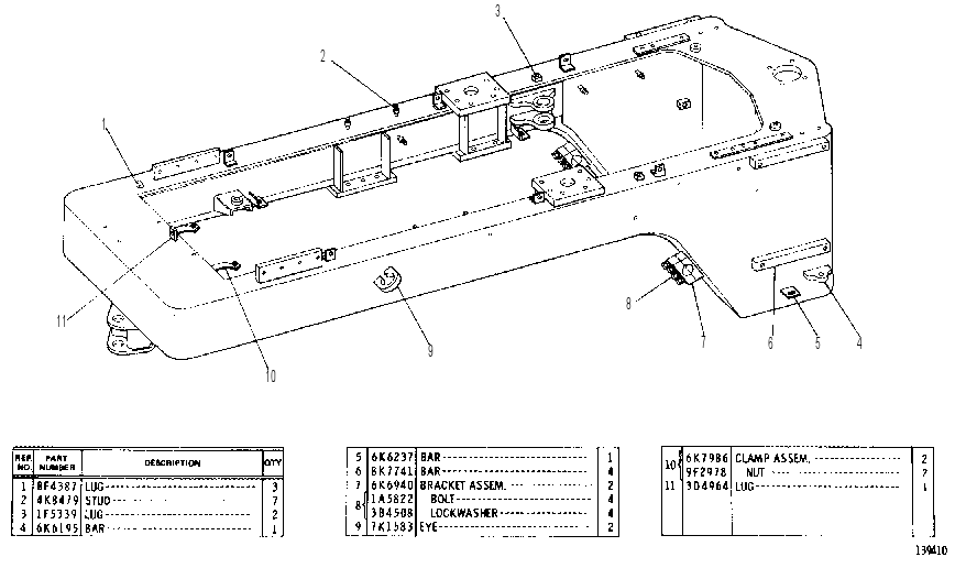 FRAME ASSEMBLY 9K6395 CAT