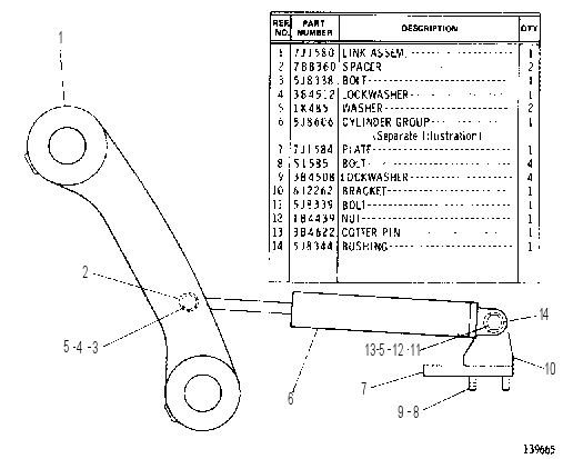 STEERING CYLINDER GROUP 7J1586 CAT