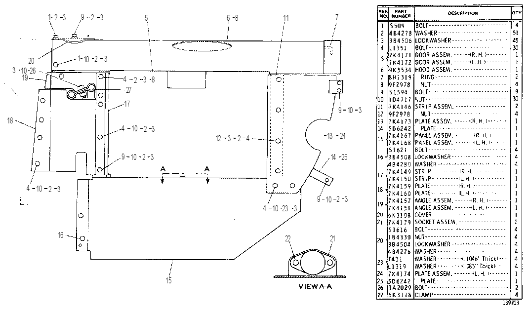 ENGINE ENCLOSURE GROUP 9K5536 CAT