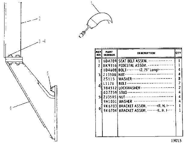 REAR MOUNTING GROUP 9K6705 CAT