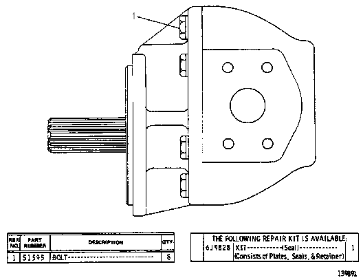 IMPLEMENT PUMP GROUP 8J3812 CAT