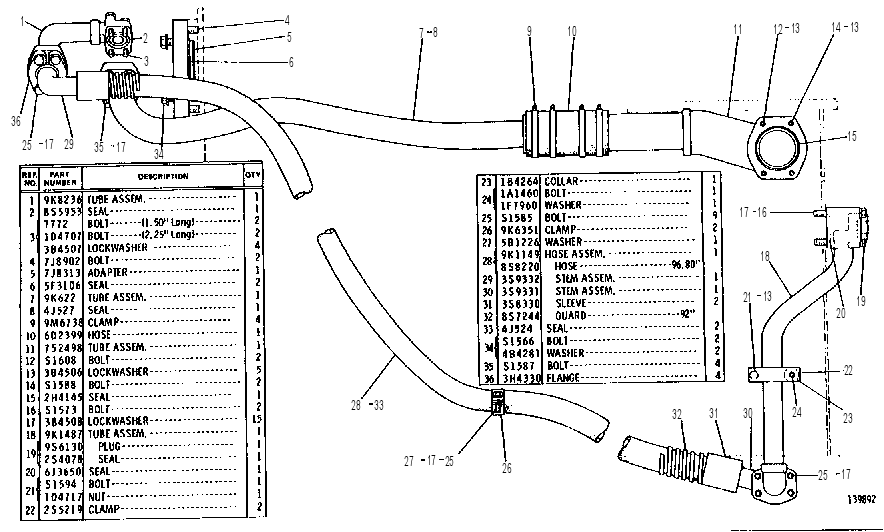 IMPLEMENT PUMP LINES GROUP 8K0053 CAT
