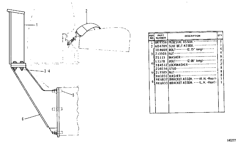 REAR MOUNTING GROUP 9K6836 CAT