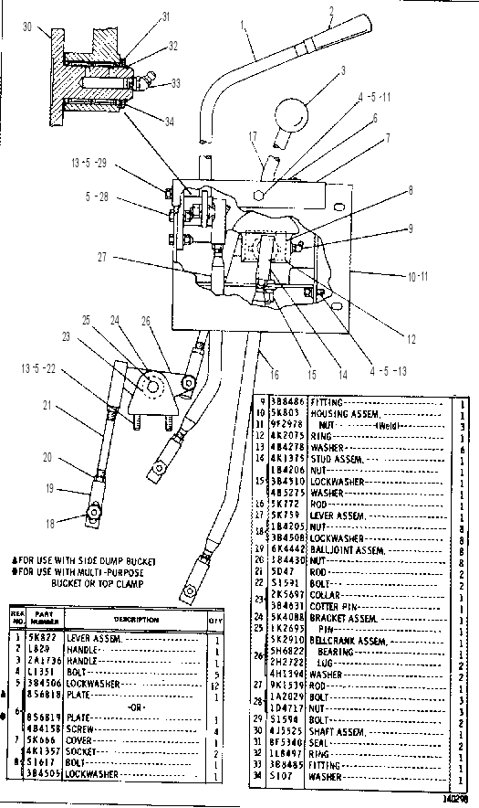 HYDRAULIC HAND CONTROL GROUP 9K1541 CAT