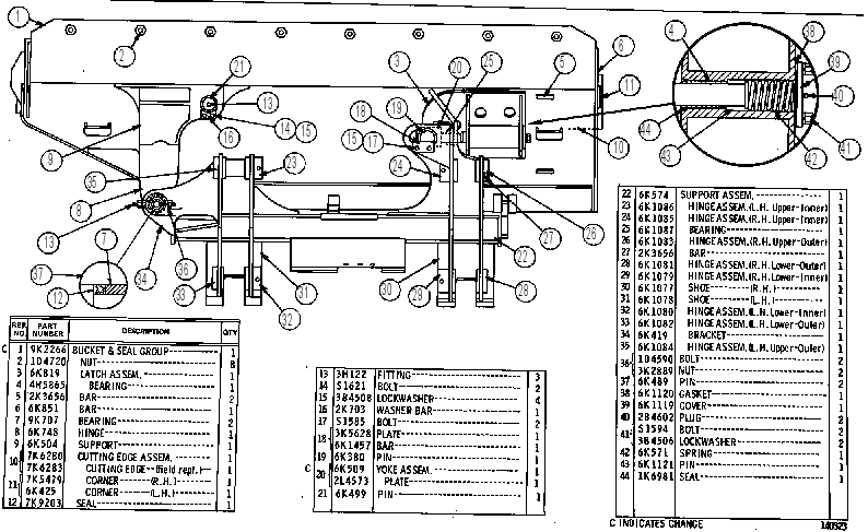 BUCKET & SUPPORT GP 6K0576 CAT