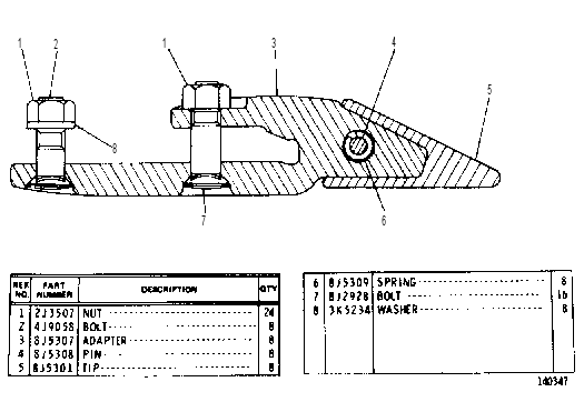 Зуб 8J4060 CAT