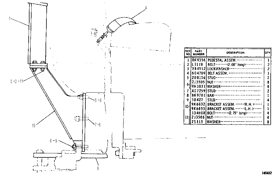 REAR MOUNTING GROUP 9K6834 CAT