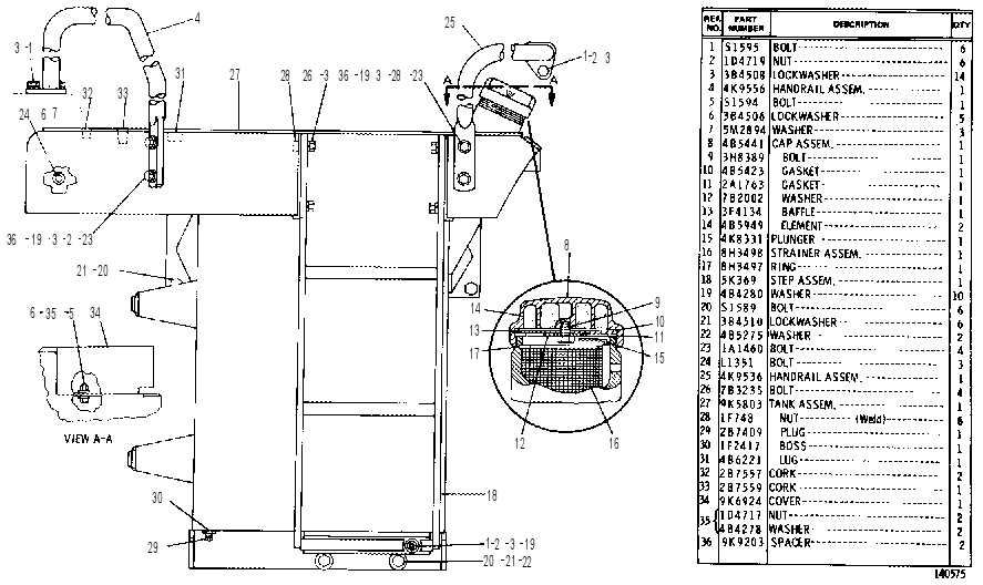 FUEL TANK 9K5806 CAT