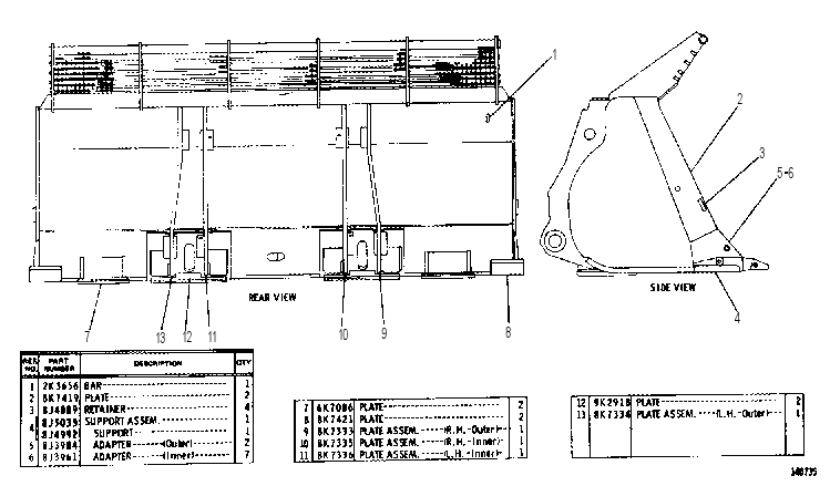 BUCKET ASSEMBLY 9K4047 CAT