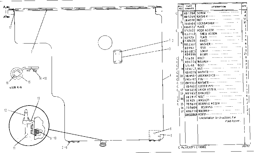 HOOD 8M3874 CAT