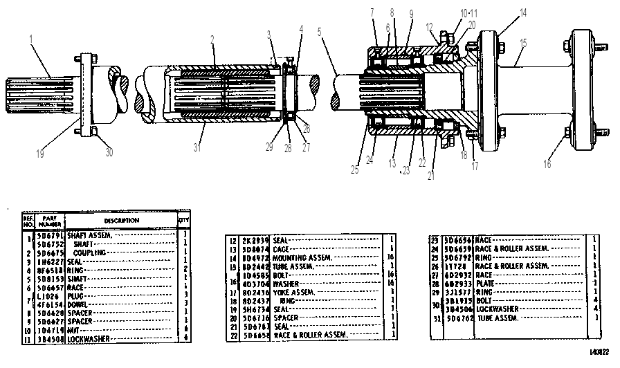 DRIVE SHAFT GP 8D2505 CAT