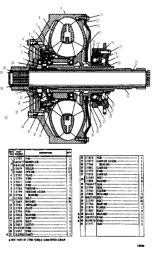 TORQUE CONVERTER GROUP 1T0890 CAT