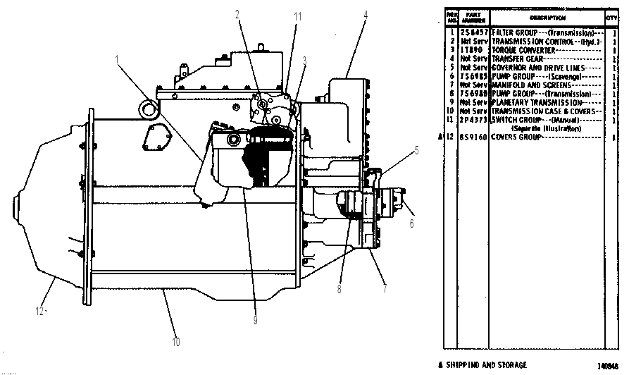 POWERSHIFT TRANSMISSION ARRANGEMENT 2P4441 CAT