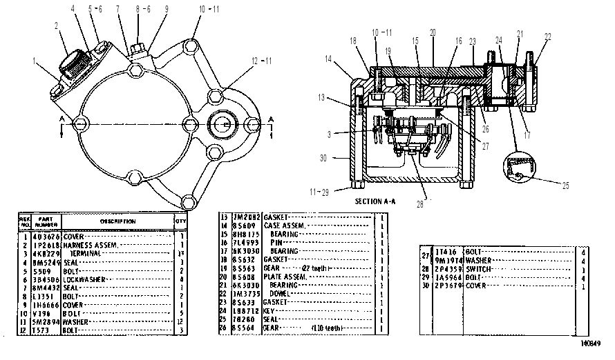 MANUAL SWITCH GROUP 2P4373 CAT