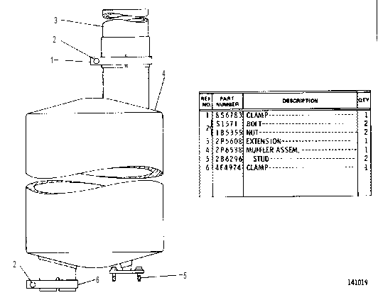 Глушитель 2P6192 CAT