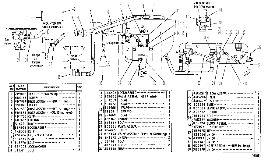 TRANSMISSION CONTROL LOCK GROUP 8D5410 CAT