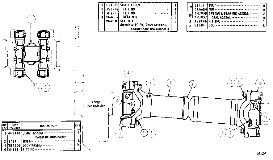 DRIVE SHAFT GROUP 9M2193 CAT