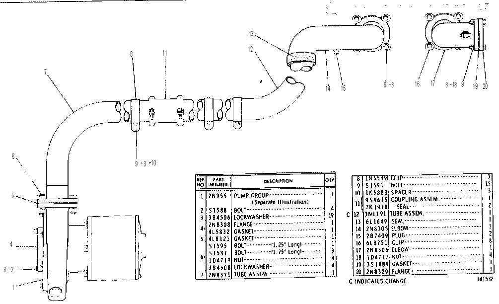 AUXILIARY PUMP AND LINES GROUP 2N8299 CAT