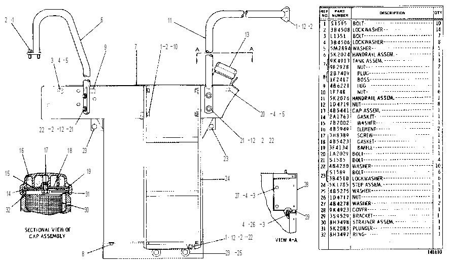 FUEL OIL TANK GROUP 9K4912 CAT