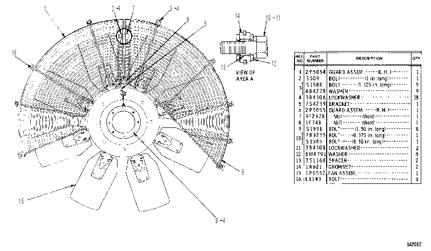 FAN AND GUARDS 2P5142 CAT