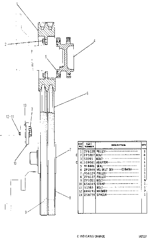 PULLEY GROUP 2P8604 CAT