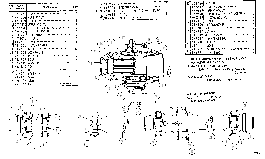 DRIVE SHAFT GP 6K5781 CAT