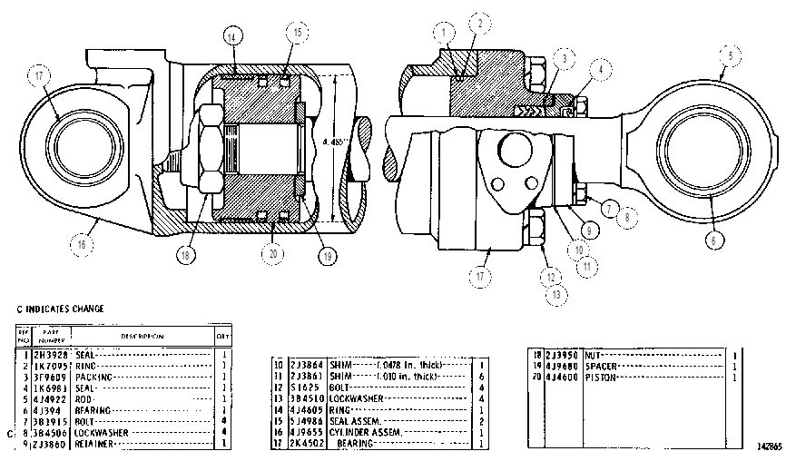 LIFT CYLINDER GROUP 4J9233 CAT