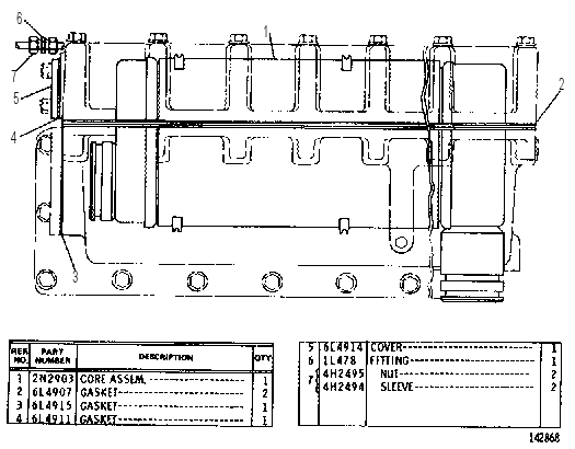 AFTERCOOLER GROUP 3N6610 CAT