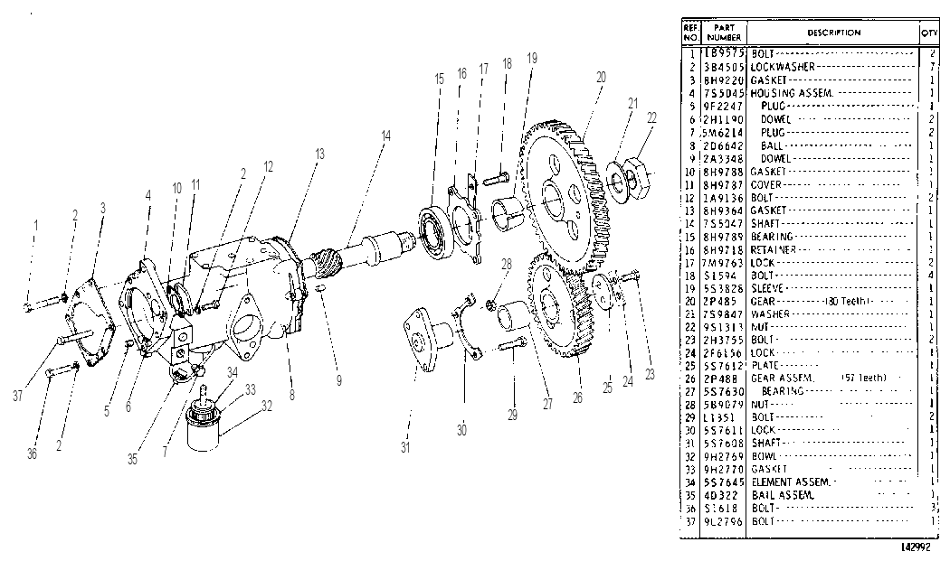 ACCESSORY DRIVE AND PRIMARY FUEL FILTER 2P0491 CAT