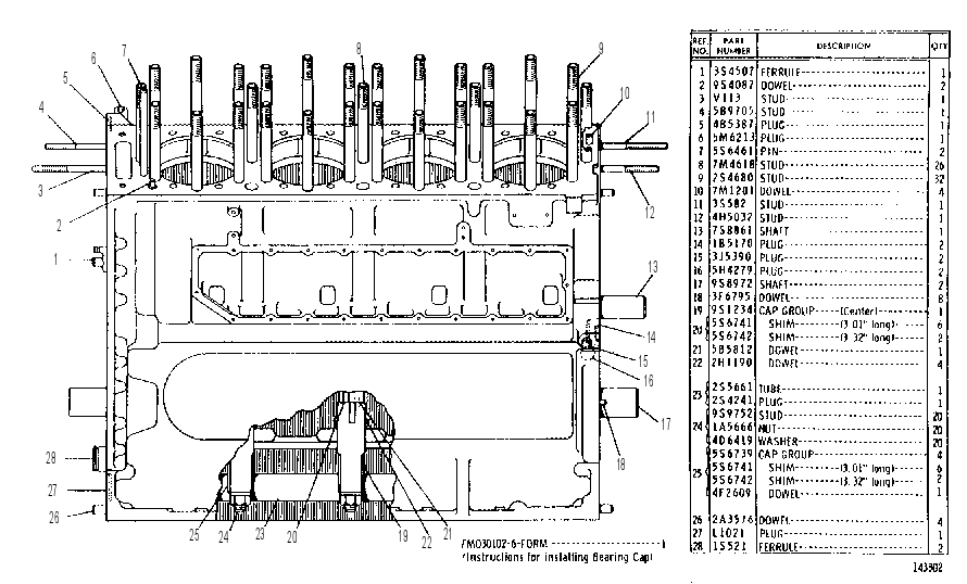 CYLINDER BLOCK ASSEMBLY 8S6801 CAT