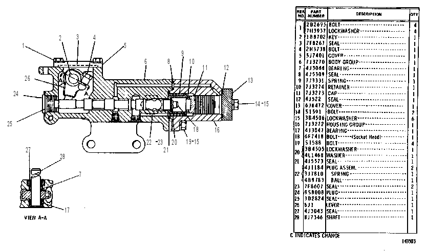 SELECTOR VALVE GROUP 8J7344 CAT