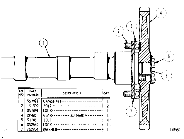 CAMSHAFT 2P0489 CAT