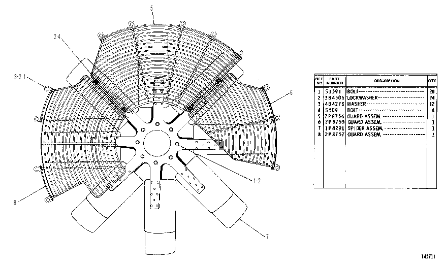 BLOWER FAN 3P0162 CAT