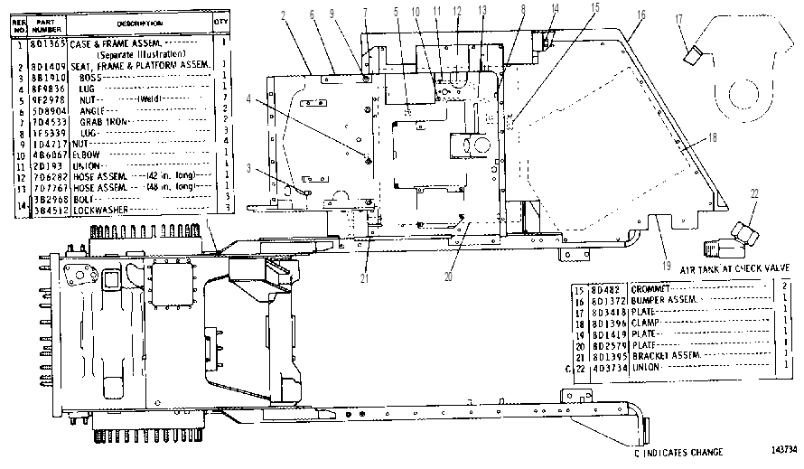 FRAME AND CASE GROUP 8D1400 CAT