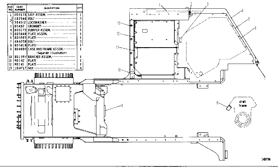 FRAME AND CASE GROUP 8D6120 CAT
