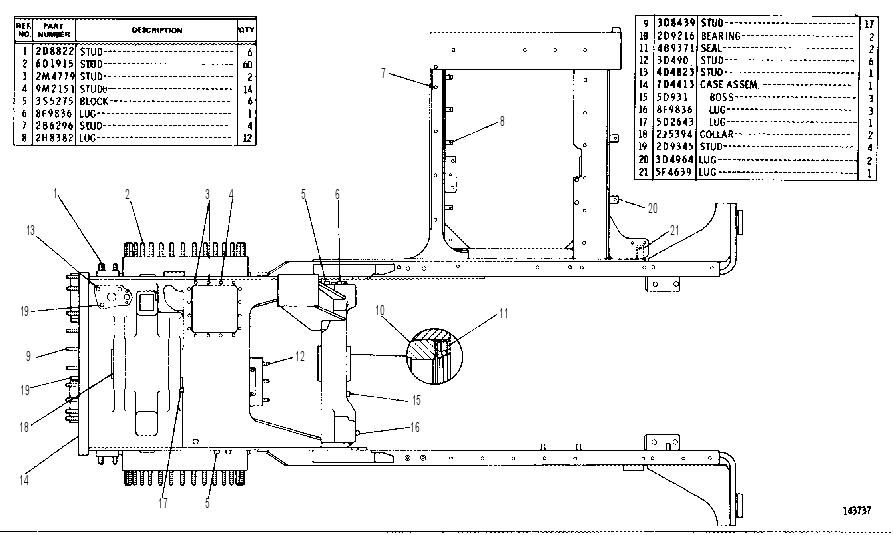 DIFFERENTIAL CASE AND FRAME ASSEMBLY 8D4889 CAT