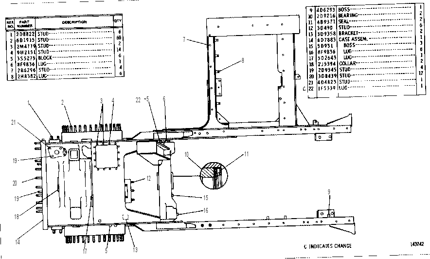 DIFFERENTIAL CASE AND FRAME ASSEMBLY 8D1376 CAT