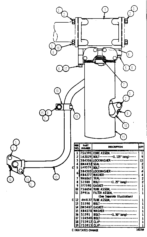 OIL FILTER AND LINES GROUP 2P0915 CAT