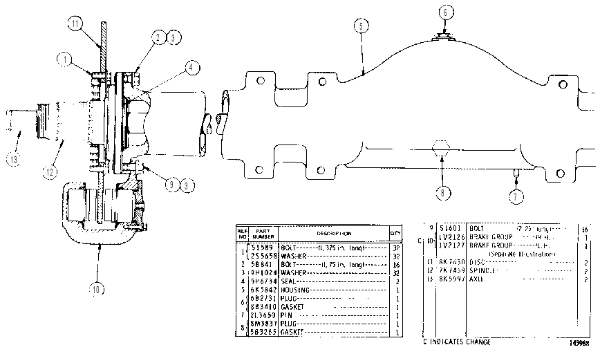 BRAKE & AXLE GP-FRONT 8K5996 CAT