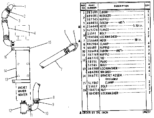 JACKET WATER HEATER MOUNTING GROUP 3N6726 CAT