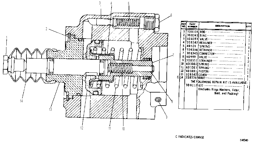 POWER CYLINDER ASSEMBLY 6S4858 CAT