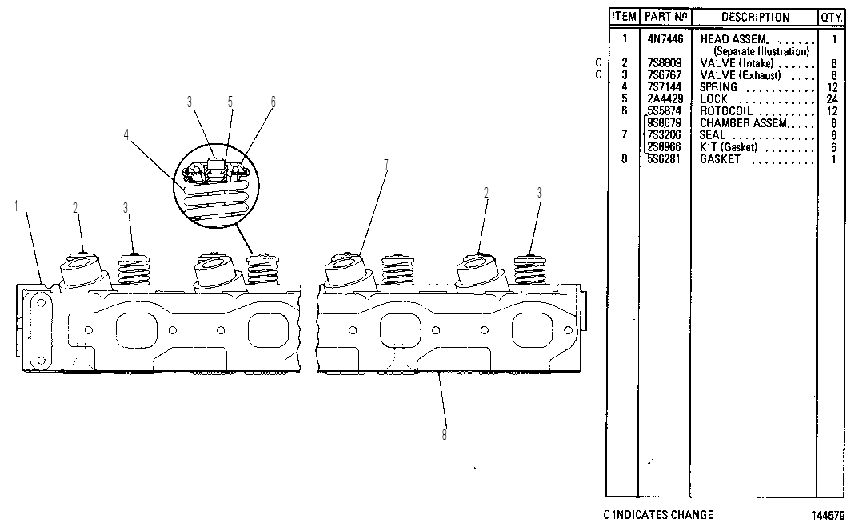 Головка блока цилиндров 2P6496 CAT