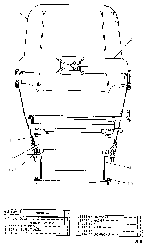 Сиденье 8D0870 CAT