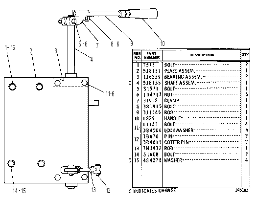 HAND CONTROL AND LINKAGE GROUP 2P6073 CAT