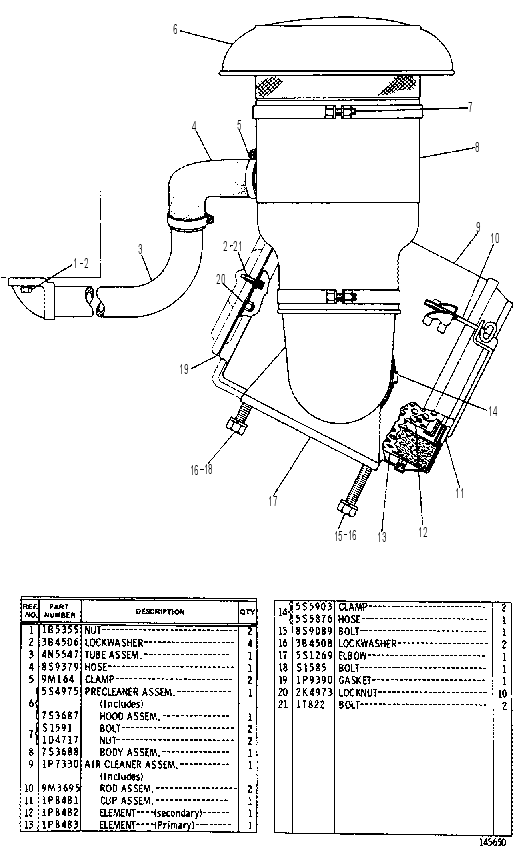 AIR CLEANER 2P4666 CAT