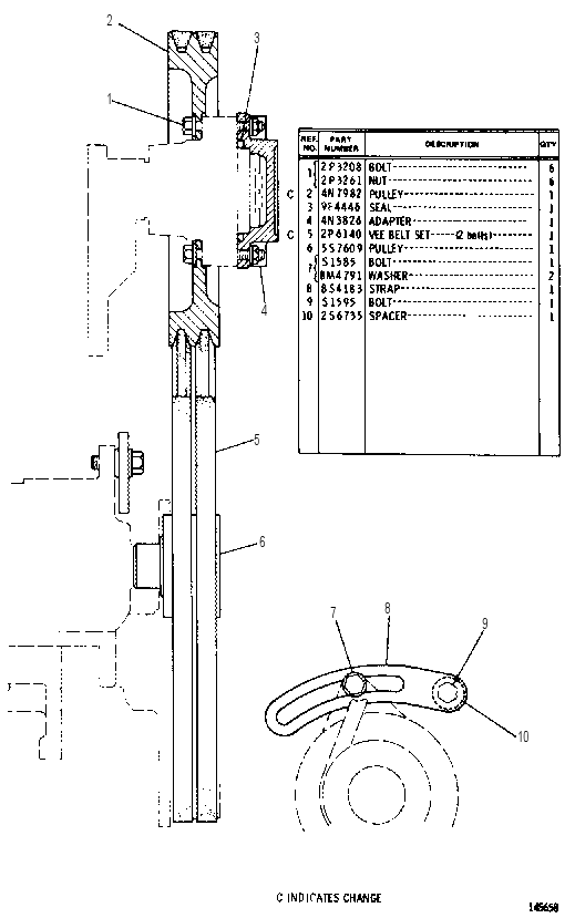 Шкив 2P8158 CAT