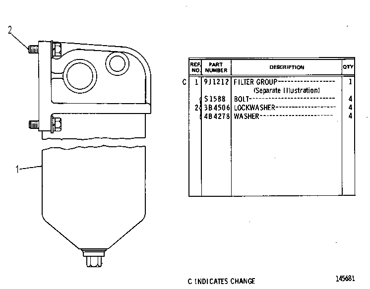 FILTER GP-HYDRAULIC OIL 1V0734 CAT